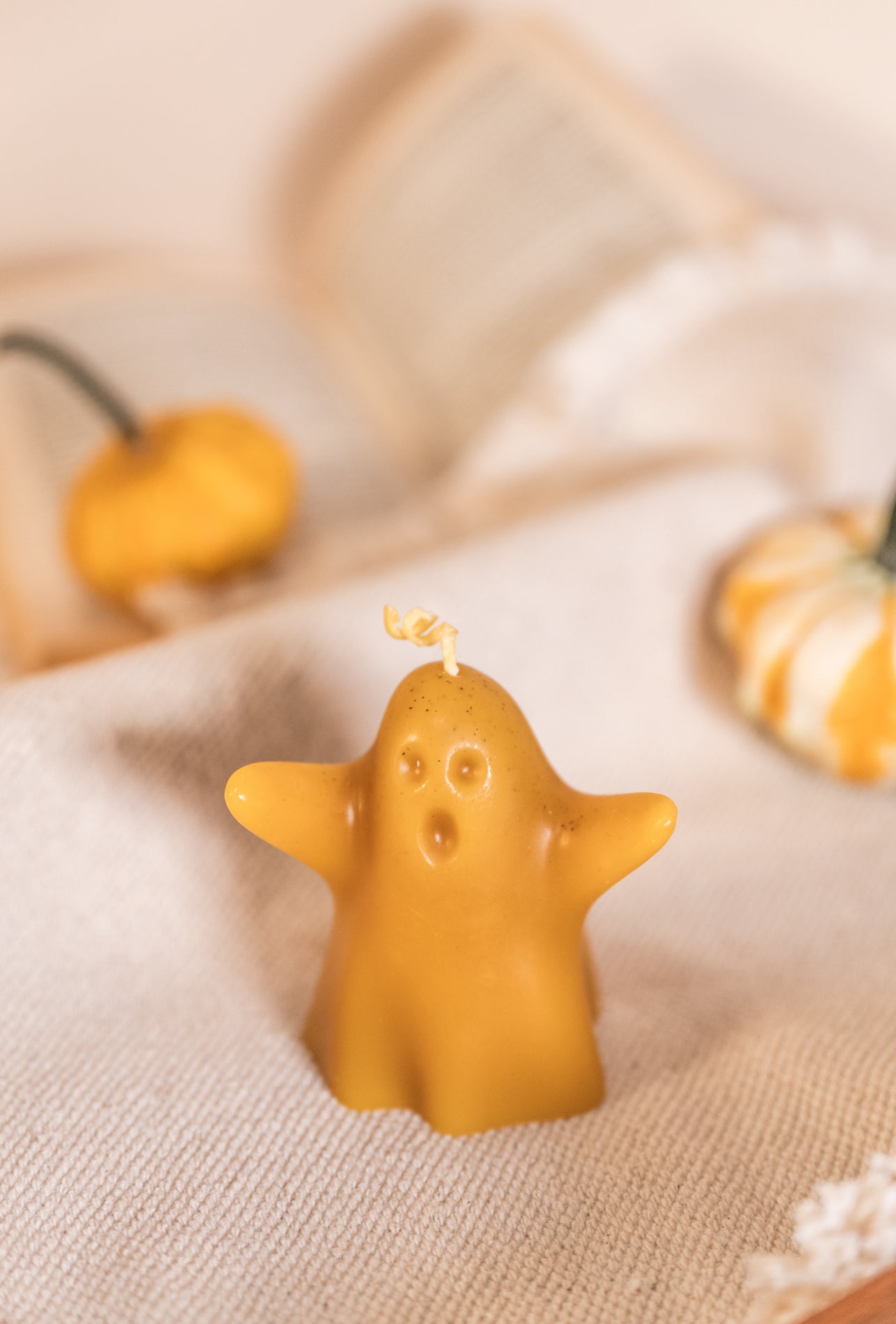 Beeswax Ghost Candle