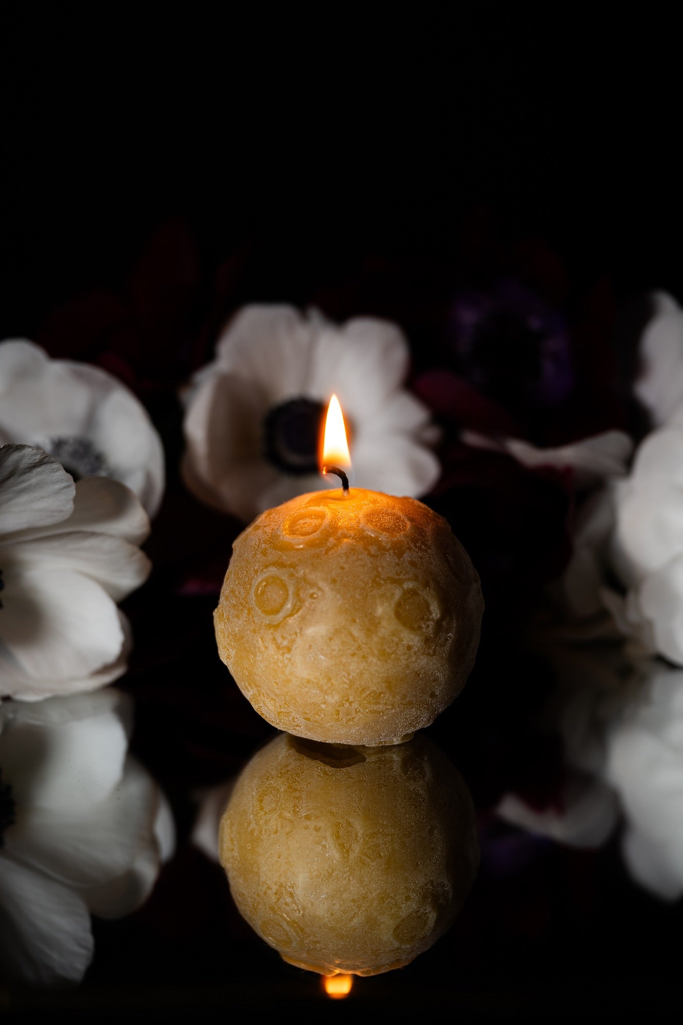Full Moon Beeswax Candle. Unscented