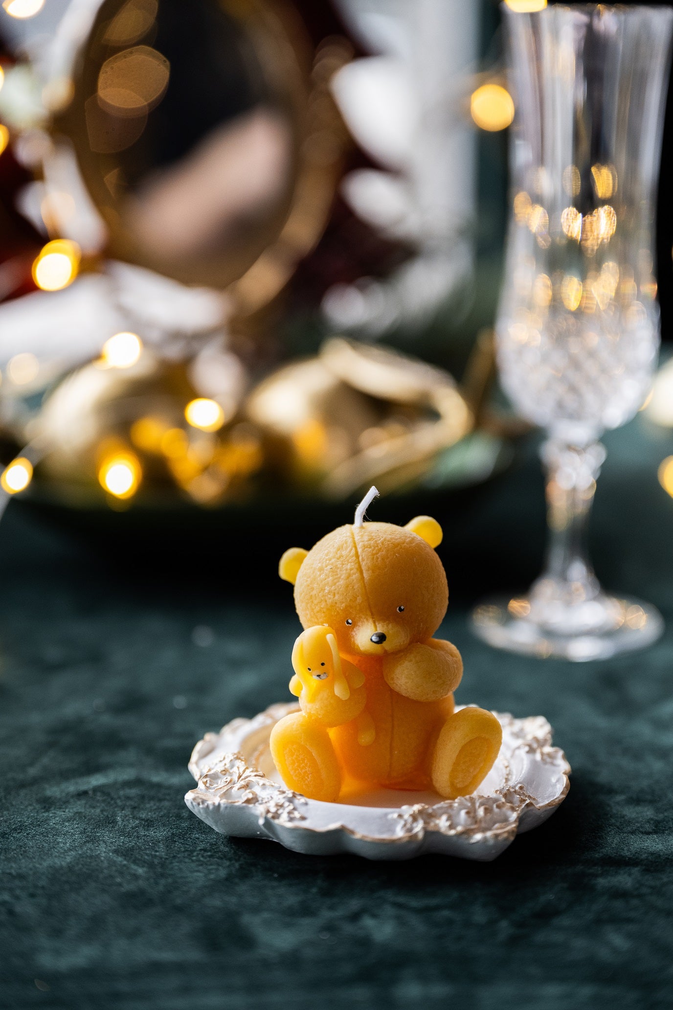 Teddy Bear Beeswax Wax Candle