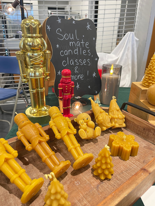 Nutcracker Beeswax Candle